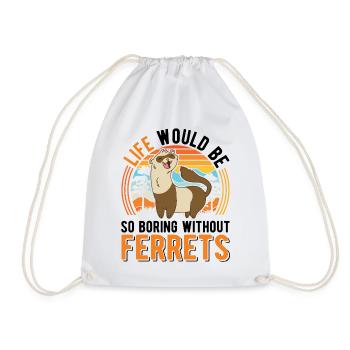Ferret Lover Ferret Cadeau - Sac de sport léger - blanc - Devant
