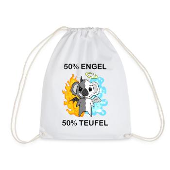Koala - Engel und Teufel - Turnbeutel - Weiß - Vorne