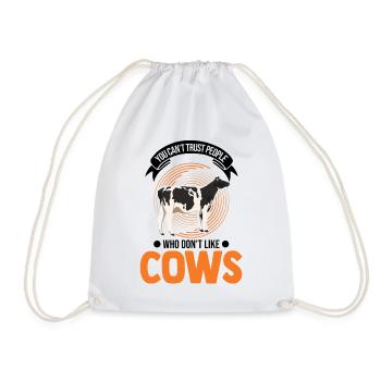 Cow Gift Farmer Cattle Breeder Vaches - Sac de sport léger - blanc - Devant
