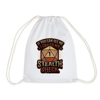 If you can see me, - Drawstring Bag - white - Front