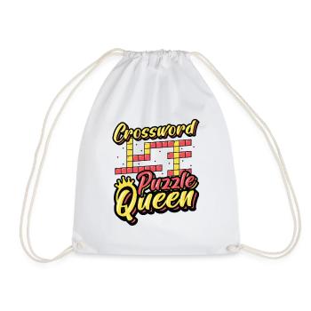Mots croisés Reine - Sac de sport léger - blanc - Devant