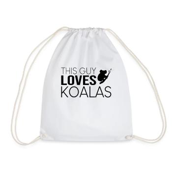 Type Koala Saying - Drawstring Bag - white - Front