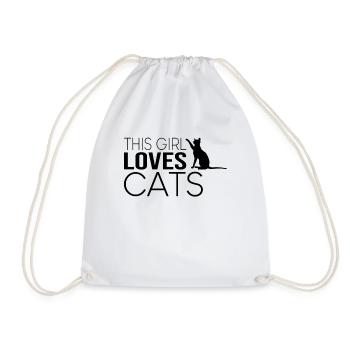 Dicton de chat fille - Sac de sport léger - blanc - Devant