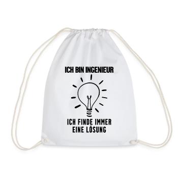 Ingenieur - Turnbeutel - Weiß - Vorne