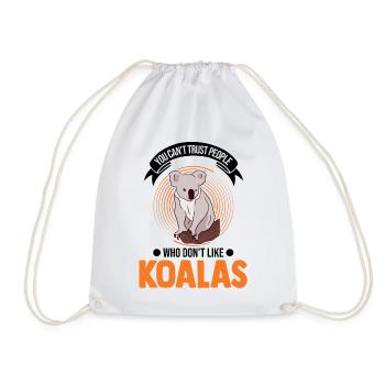 Koala Gift Koala Bear - Drawstring Bag - white - Front