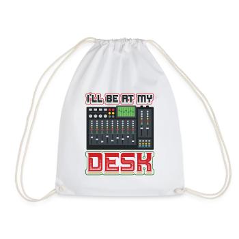 I’ll Be On My Desk Dj Ingénieur du son - Sac de sport léger - blanc - Devant
