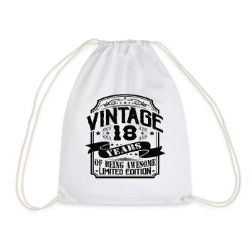 Vintage 18 ans d’être génial 18 anniversaire - Sac de sport léger - blanc - Devant