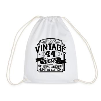 Vintage 44 ans d’être génial 44ème anniversaire - Sac de sport léger - blanc - Devant