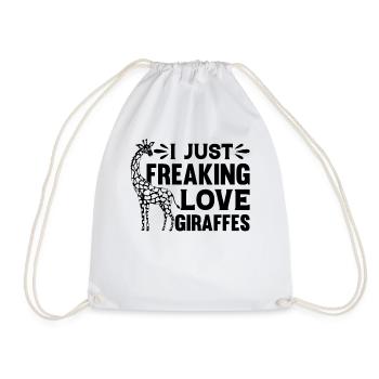 Amoureux des girafes Je viens d’aimer les girafes - Sac de sport léger - blanc - Devant