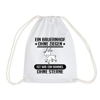 Ziege Ziegenbock Bock - Turnbeutel - Weiß - Vorne