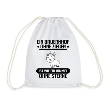 Ziege Ziegenbock Bock - Turnbeutel - Weiß - Vorne