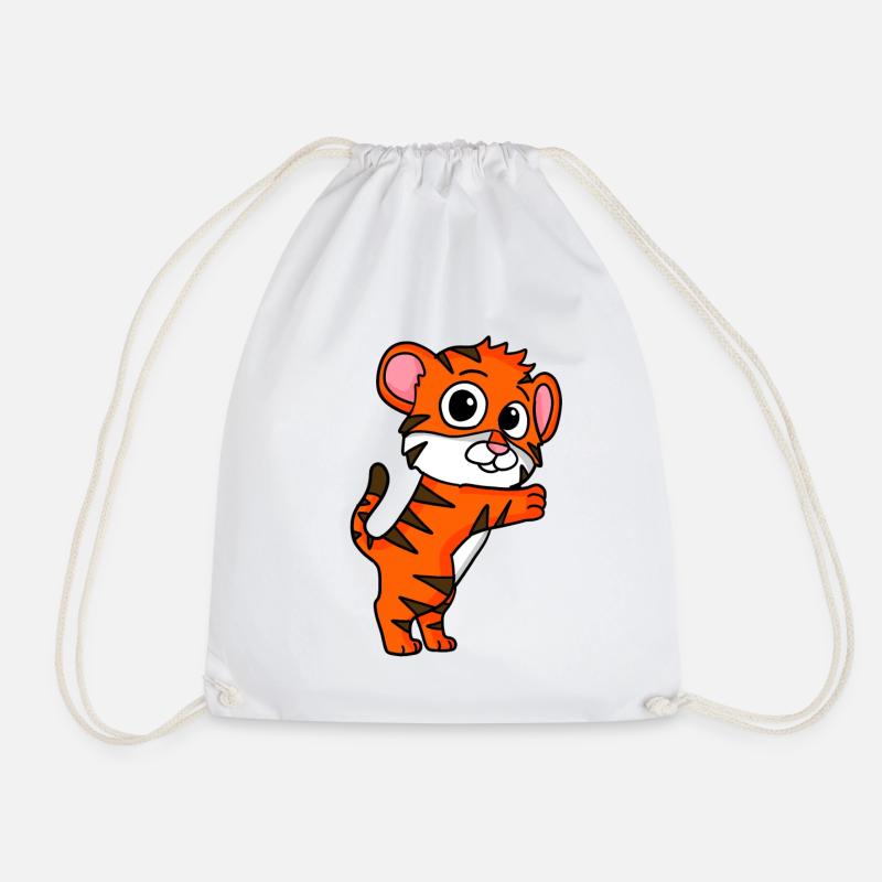 Niedlicher Tiger - Turnbeutel - Weiß