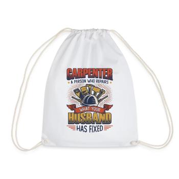 Drôle de menuiserie, charpentier. - Sac de sport léger - blanc - Devant