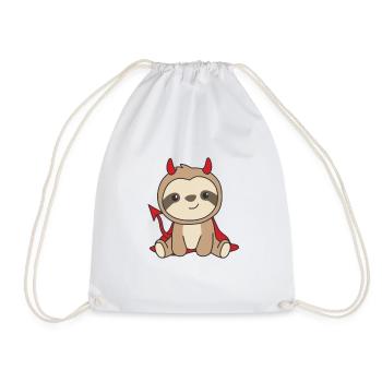 Sloth Halloween Mignon Diable Sorcière Costume - Sac de sport léger - blanc - Devant