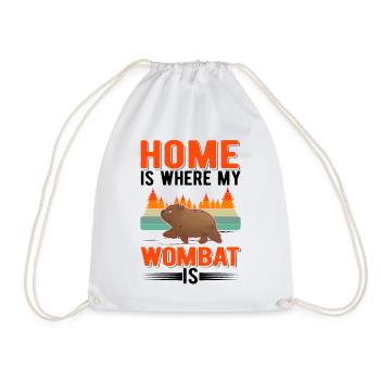 Home is where my Wombat is - Turnbeutel - Weiß - Vorne