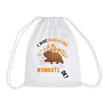 J’aime vraiment Wombats - Sac de sport léger - blanc - Devant