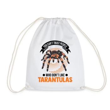 Tarantel Haustier Spinne Tarantula - Turnbeutel - Weiß - Vorne