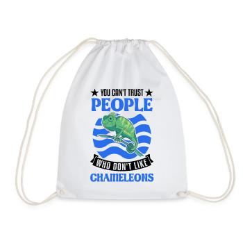 Chameleon Cadeau Caméléon - Sac de sport léger - blanc - Devant