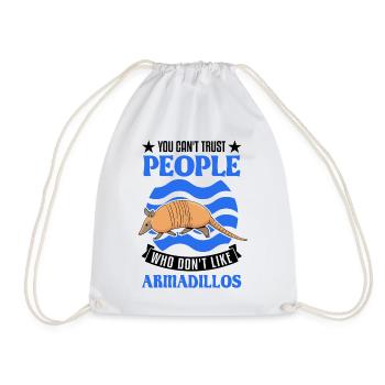 Armadillo Gift Armadillo - Drawstring Bag - white - Front