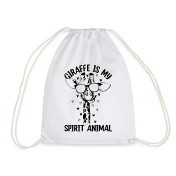 Giraffe Is My Spirit Animal - Zoo Animal Giraffe - Drawstring Bag - white - Front