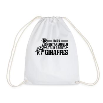 Girafe Je peux parler spontanément des girafes - Sac de sport léger - blanc - Devant