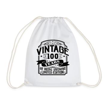 Vintage 100 Years of Being Awesome 100 Geburtstag - Turnbeutel - Weiß - Vorne