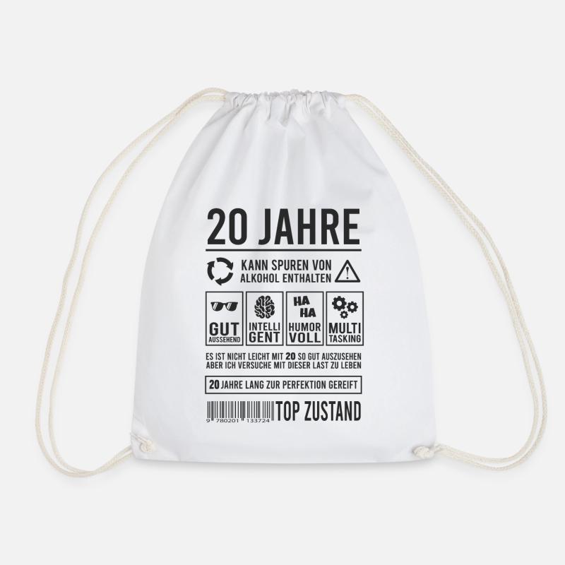 20. Geburtstag Lustig 20 Jahre Perfektion - Turnbeutel - Weiß