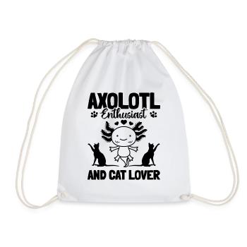 Kawaii Axolotl Axolotl Enthusiast And Cat Lover - Turnbeutel - Weiß - Vorne