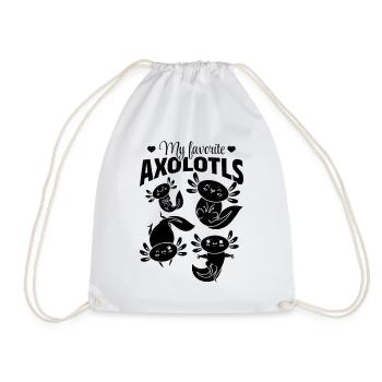 Axolotl Lover - My Favorite Axolotls - Axolotls - Drawstring Bag - white - Front