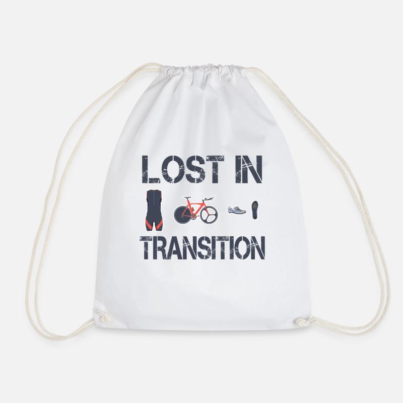 Lost In Transition Triathlet Triathlon - Turnbeutel - Weiß