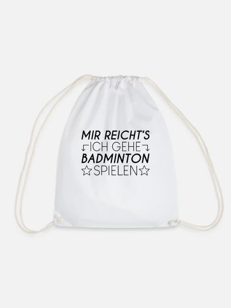 Badminton Spruch - Turnbeutel - Weiß