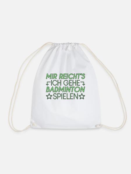 Badminton Spruch - Turnbeutel - Weiß