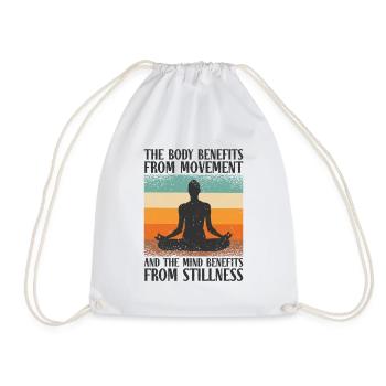 Serenity Meditating Yoga Fan Spiritual Relaxation - Drawstring Bag - white - Front