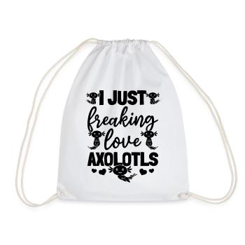 Axolotl Lover I Just Freaking Love Axolotls - Sac de sport léger - blanc - Devant