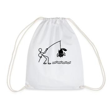 Pêche Axolotl - Drôle de pêcheur Axolotl - Sac de sport léger - blanc - Devant