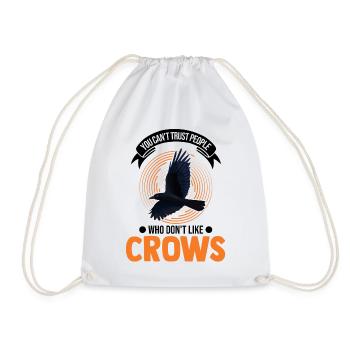 Crow Raven Raven Crow Crow Crow Keeping Crow Breeder - Drawstring Bag - white - Front