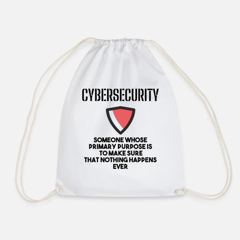 Cybersecurity - IT Security Computer Scientists - Drawstring Bag - white