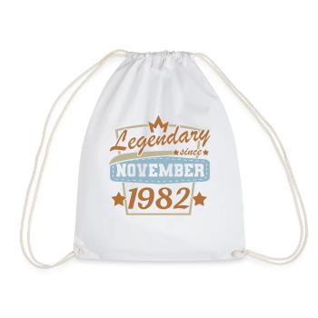 November 1982 Geburtstag Retro Geburtstag - Turnbeutel - Weiß - Vorne