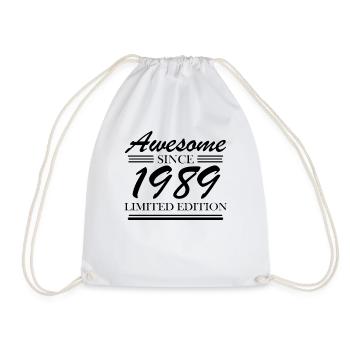 1989 - Born 1989 - Drawstring Bag - white - Front