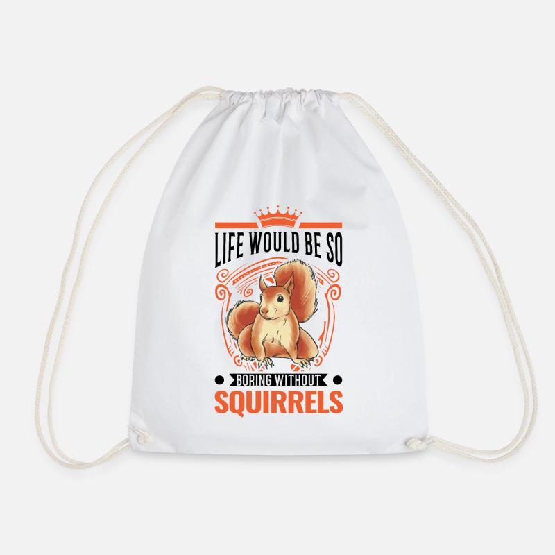 Cadeau Écureuil Écureuil Gris Écureuil - Sac de sport léger - blanc