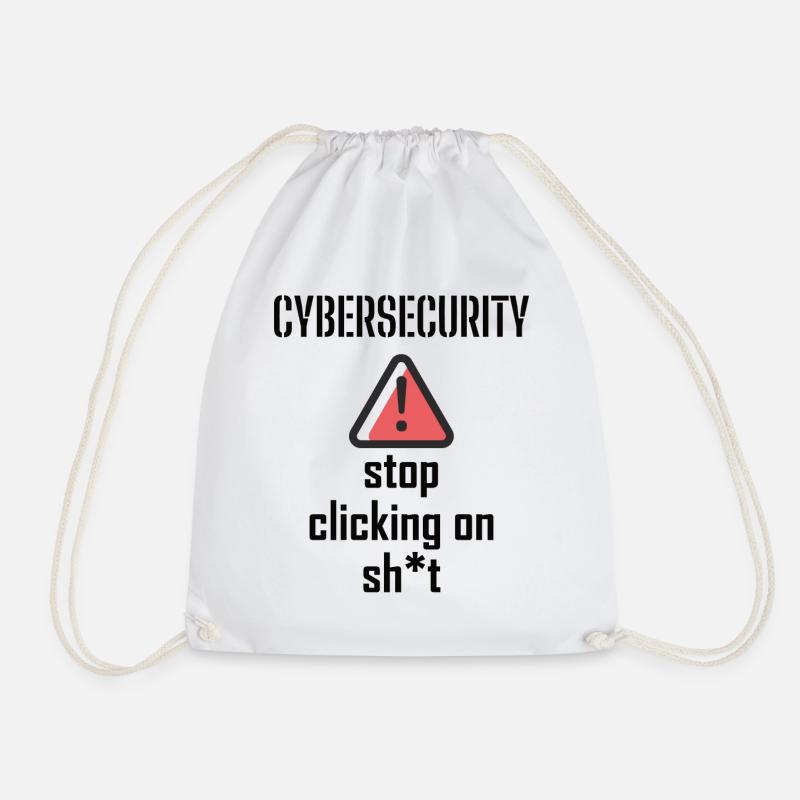 Cybersecurity - IT Security Computer Scientists - Drawstring Bag - white