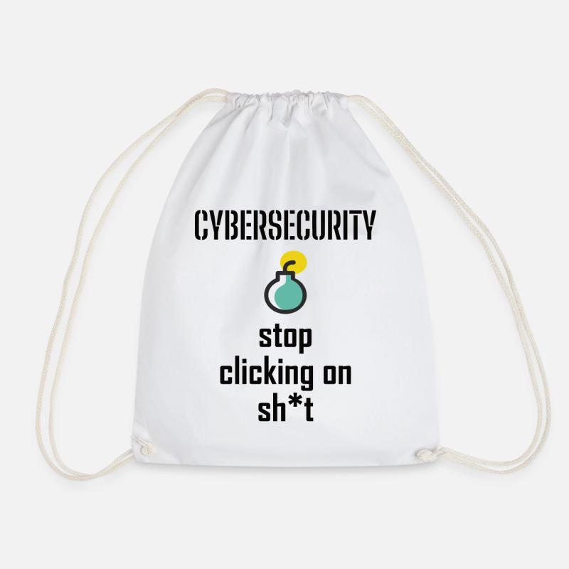 Cybersecurity - IT Security Computer Scientists - Drawstring Bag - white