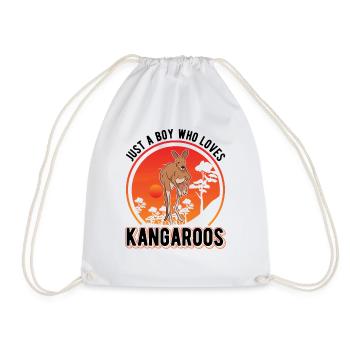 Kangourou australien Jeune kangourou - Sac de sport léger - blanc - Devant