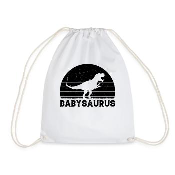 Babysaurus Newborn Baby Dino Baby Dinosaur Baby Sa - Drawstring Bag - white - Front