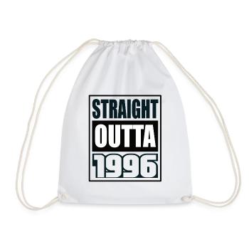 Straight Outta 1996 Birthday 1996 Born 1996 - Drawstring Bag - white - Front