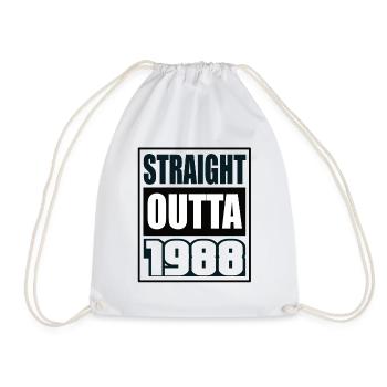 Straight Outta 1988 Geburtstag 1988 Geboren 1988 - Turnbeutel - Weiß - Vorne
