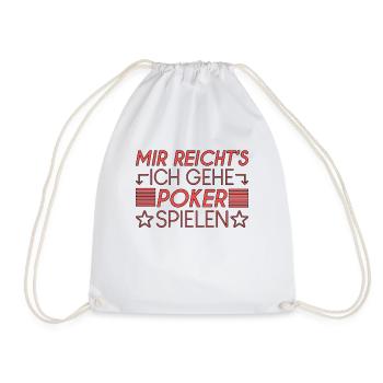 Poker Spruch - Turnbeutel - Weiß - Vorne