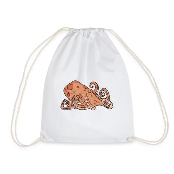 Oktopus Oktopusse - Turnbeutel - Weiß - Vorne