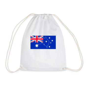 Drapeau de l’Australie - Sac de sport léger - blanc - Devant