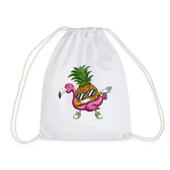Ananas Dabbing Flamingo Swimming Tire Holiday Rip - Sac de sport léger - blanc - Devant